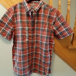 Denver Hayes short sleeve plaid shirt. New with tags